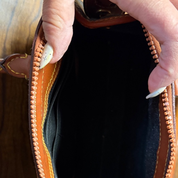 Dooney & Bourke Black and Brown Shoulder Bag - Picture 3 of 4